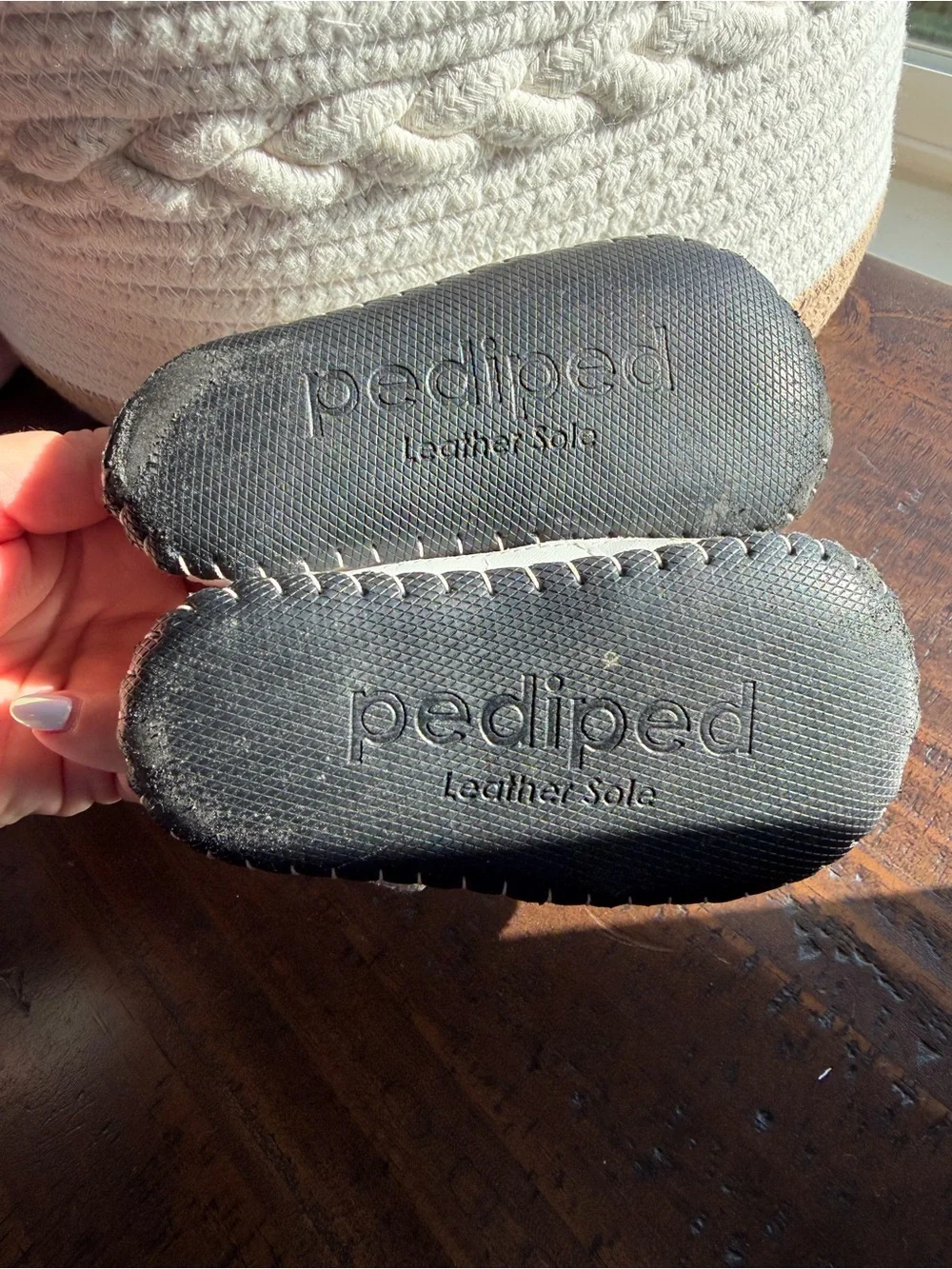 pediped Iridescent Silver Mary Jane Toddler Shoes